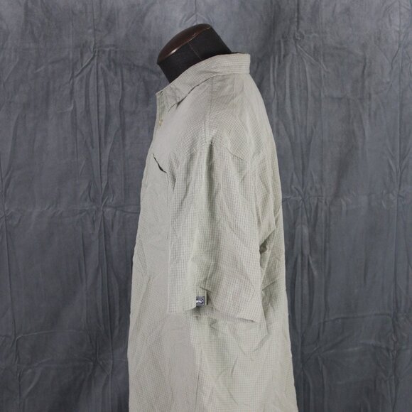 Vintage Button Down Shirt - Quicksilver Green Checker Pattern - Men's XL - Picture 5 of 8